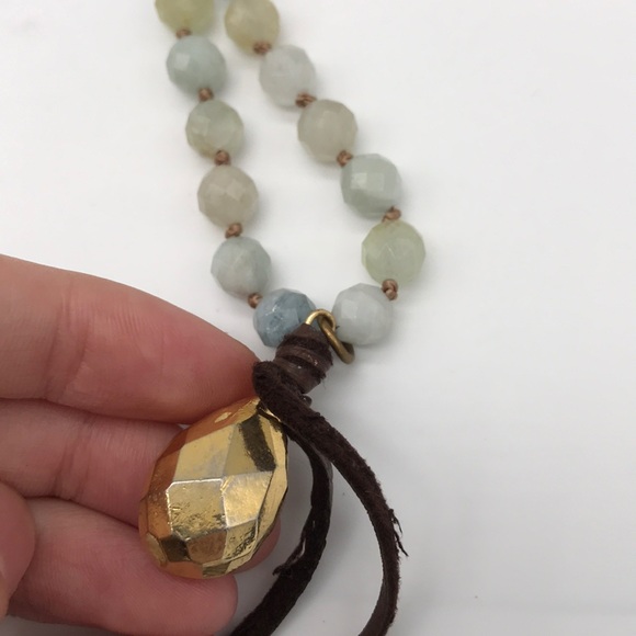 Vintage Handmade Druzy Good Luck Boho Necklace - Picture 5 of 8